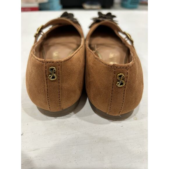 Sam & Libby Brown Ballet With Flower Flats Women's 6.5 - Picture 3 of 6